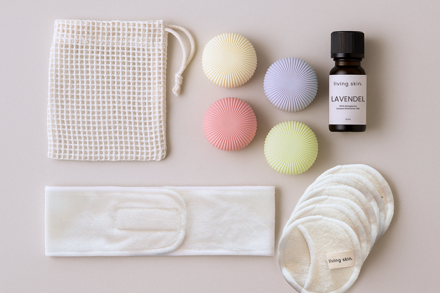 Haarband Katoen & Bamboe - Zachte Natuurlijke Stof voor Huidverzorging & Make-up Routine