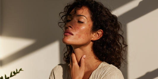 Vrouw heeft last van atopische eczeem